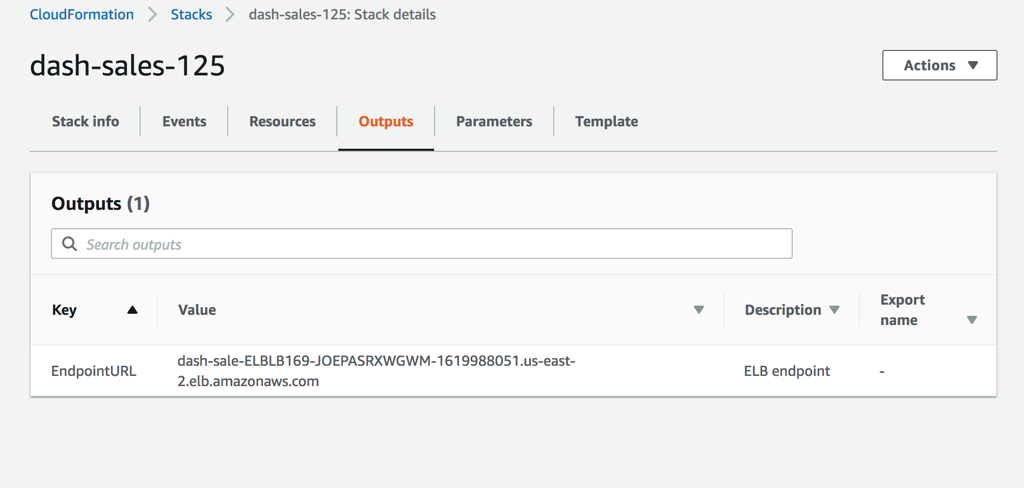 cloudformationoutputs Dash Solutions