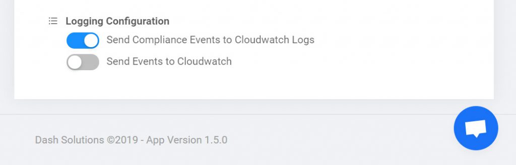 dash audit logging cloudwatch