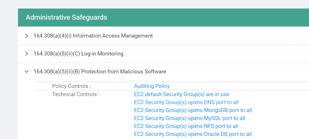 security compliance tear sheet