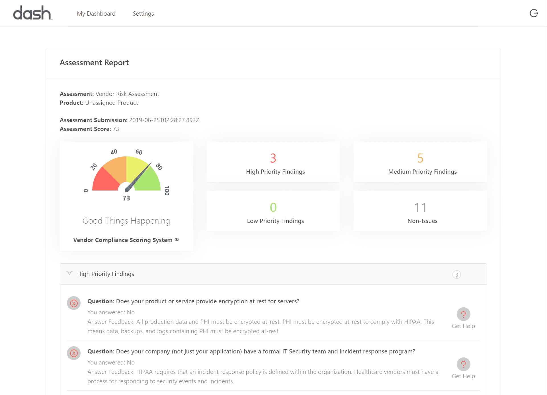 dash vendor risk management