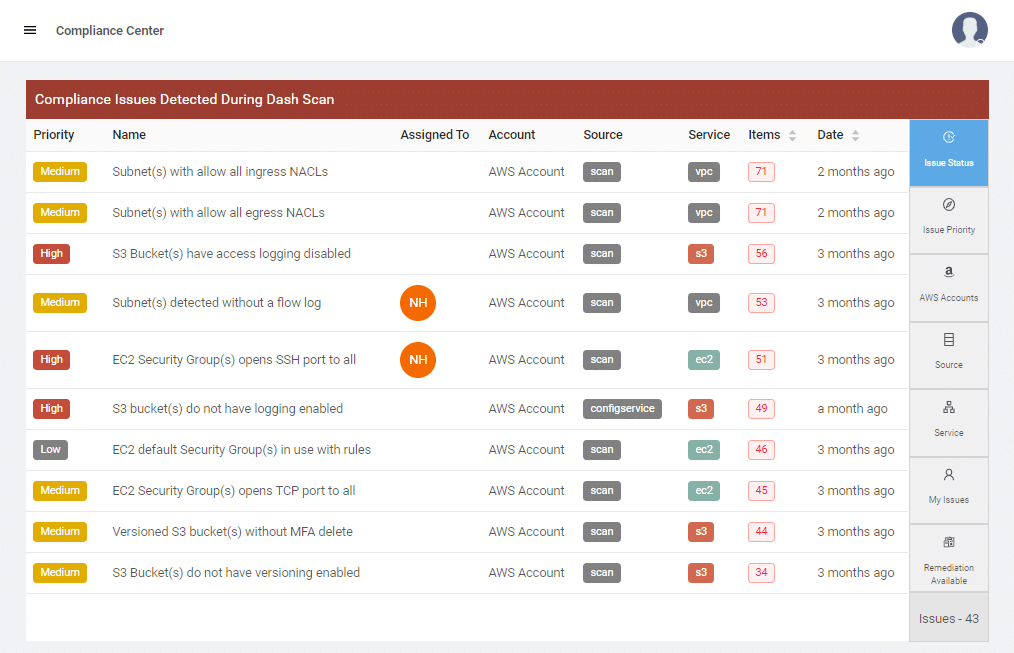 dash compliance center