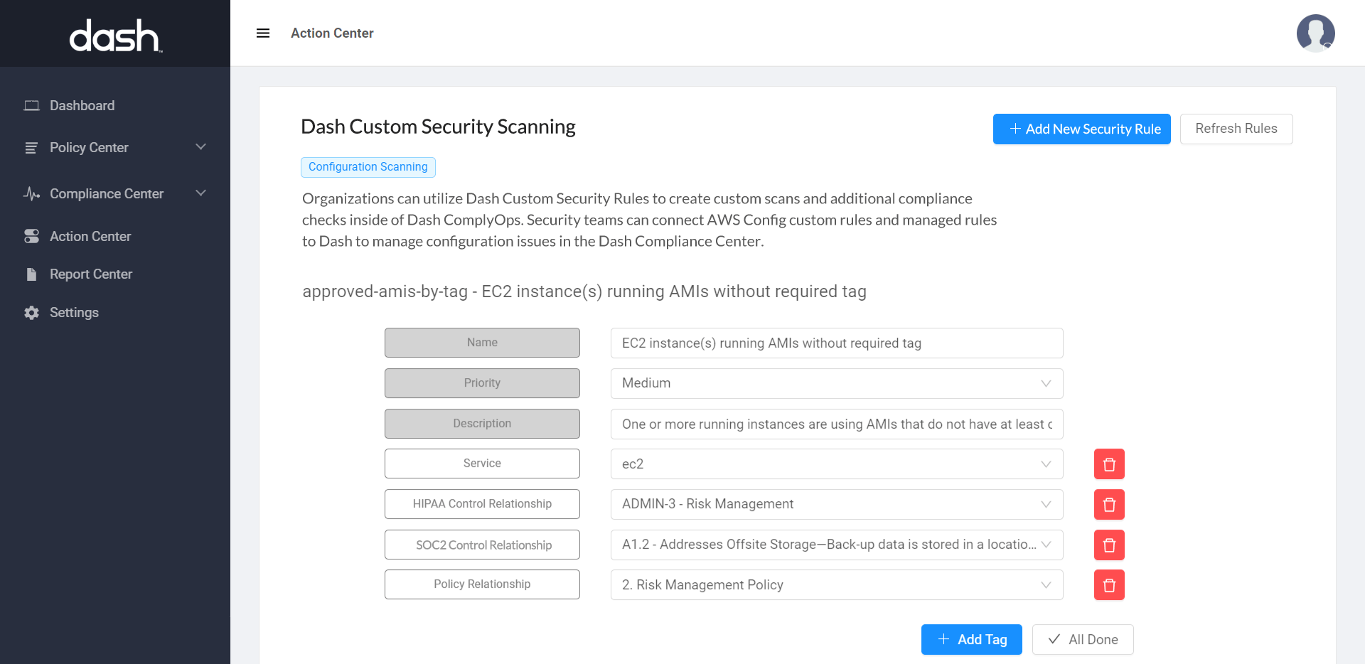 dash cloud security scanning