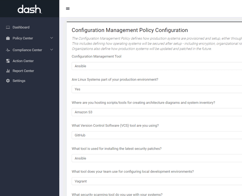 dash security policies