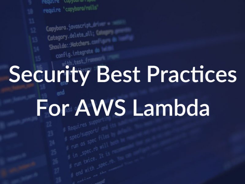 best security practices for lambda